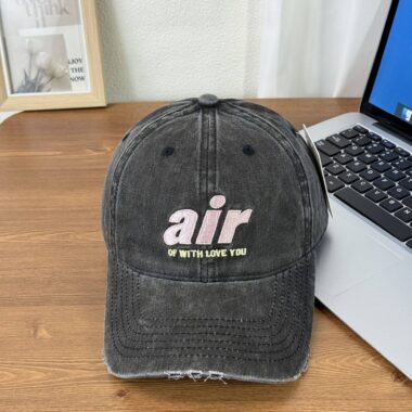 korean retro letter embroidered unisex baseball hat