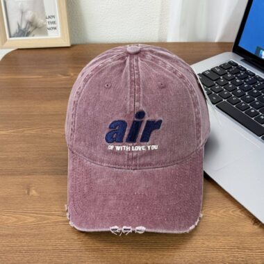 korean retro letter embroidered unisex baseball hat