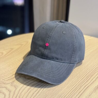 all season korean smile label unisex baseball hat