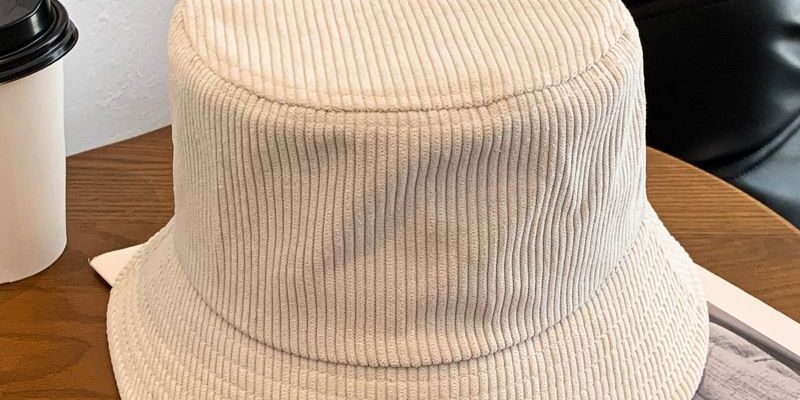 korean solid color corduroy bucket hat autumn winter