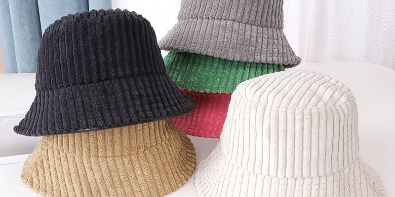 autumn winter korean style corduroy bucket hat
