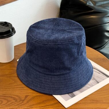 korean solid color corduroy bucket hat autumn winter