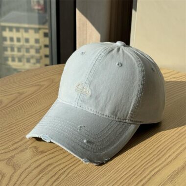 korean minimal vintage letter embroidered unisex baseball hat