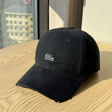 korean minimal vintage letter embroidered unisex baseball hat