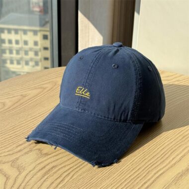 korean minimal vintage letter embroidered unisex baseball hat