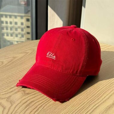 korean minimal vintage letter embroidered unisex baseball hat