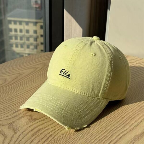 korean minimal vintage letter embroidered unisex baseball hat