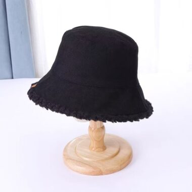 thick reversible winter corduroy women bucket hat