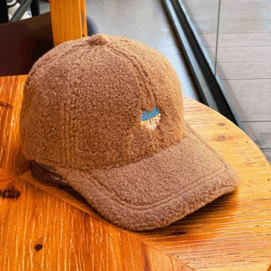 winter sherpa heart letter warm unisex baseball hat