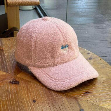 winter sherpa heart letter warm unisex baseball hat