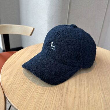 korean sherpa letter embroidered warm unisex baseball hat