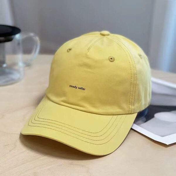 spring autumn korean solid color english label baseball hat