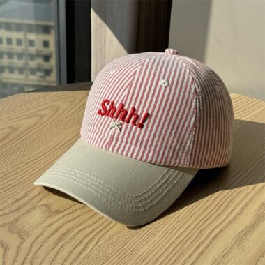 fashion striped large size premium unisex baseball hat