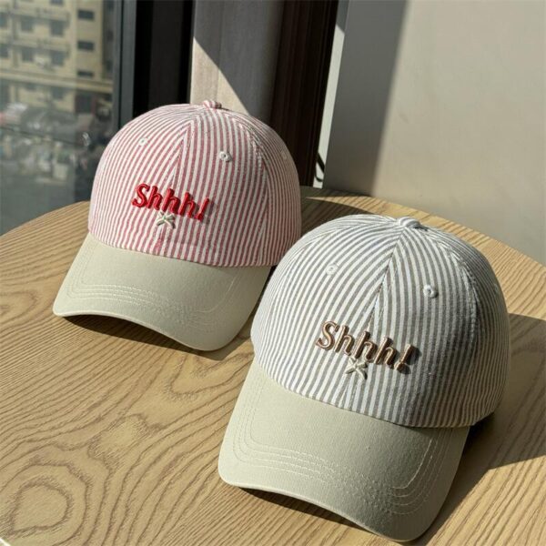 fashion striped large size premium unisex baseball hat