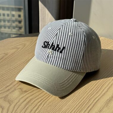 fashion striped large size premium unisex baseball hat