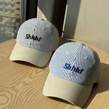fashion striped large size premium unisex baseball hat