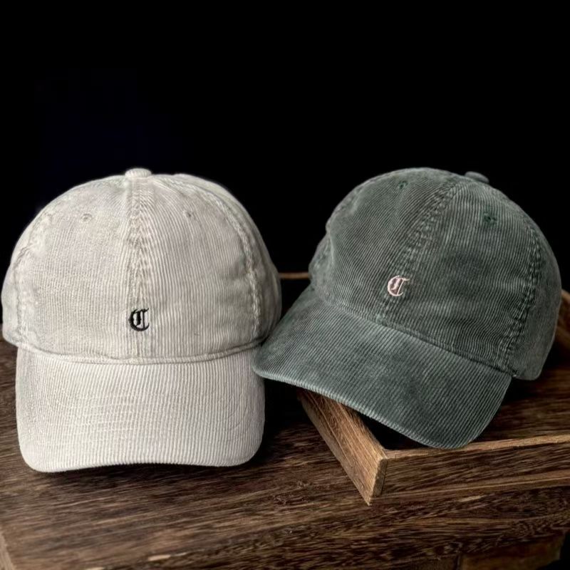 american vintage washed corduroy premium unisex baseball hat