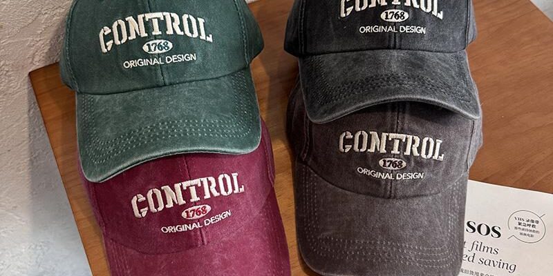 american vintage washed letter embroidered unisex baseball hat