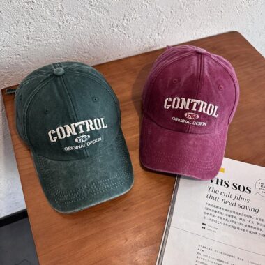 american vintage washed letter embroidered unisex baseball hat