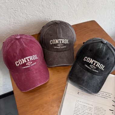 american vintage washed letter embroidered unisex baseball hat