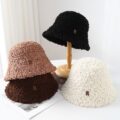 autumn winter vintage warm all match bucket hat