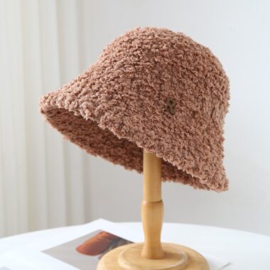 autumn winter vintage warm all match bucket hat