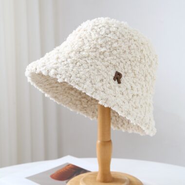 autumn winter vintage warm all match bucket hat